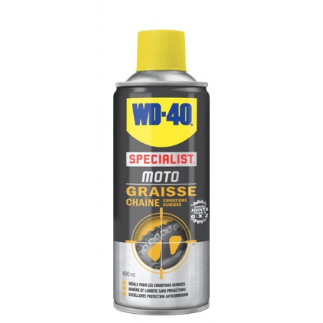 WD 40 SPECIALIST MOTO GRAISSE CHAINE CONDITIONS HUMIDES