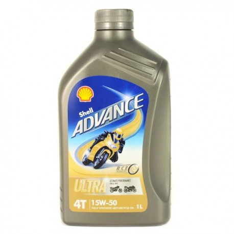 HUILE MOTEUR SHELL ADVANCE 4T ULTRA 15W50 (1L)