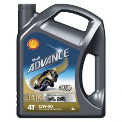 HUILE MOTEUR SHELL ADVANCE 4T ULTRA 15W50 (5L)