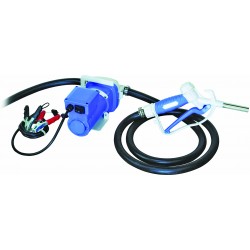 KIT 12 V - POMPE 34 L/MN - FLEXIBLE EPDM 6M - PISTOLET MANUEL - CONNECTEUR SEC - TUBE PLONGEUR