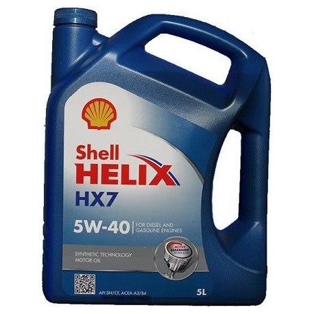 HUILE MOTEUR  SHELL HELIX HX7 5W40