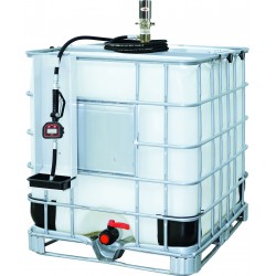 EQUIP. HUILE CONTAINER 1000 L PPE 3/1 - FLEX 10 M - PISTOLET COMPTEUR - PLATINE SUPERIEURE