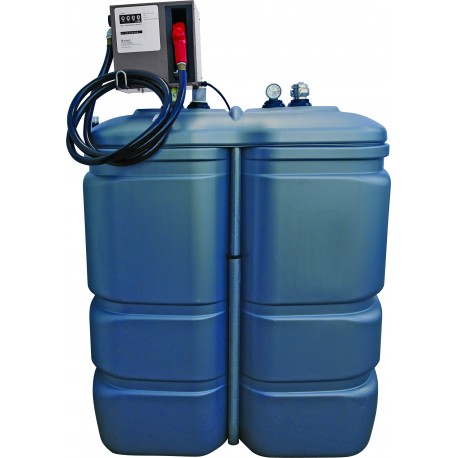 CUVE PEHD 1000 LITRES DOUBLE ENVELOPPE ÉQUIPÉE AVEC CUBE 230 V - 60 L/MN GASOIL 10074224