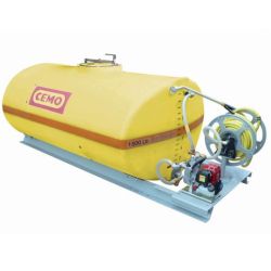 CEMO CUVE PFV OVALE ÉQUIPÉE SUR PLATEAU 1 500 L, POMPE THERMIQUE