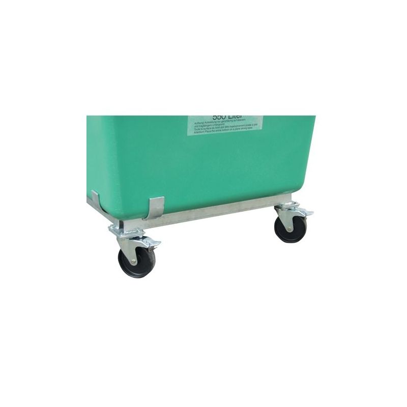 CEMO BAC PFV SUR ROULETTES 200 L HAUT VERT