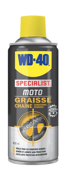 WD-40 33788/46NBA Graisse chaîne moto conditions humides - 400 mL